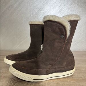 Converse Chuck Taylor All Star Women 7.5 Brown Suede Beverly Boots